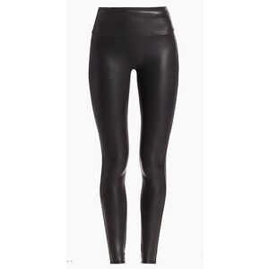 Spanx Black Faux Leather Leggings. Sz XL Long Whimsigoth, Rock N Roll Orig $98